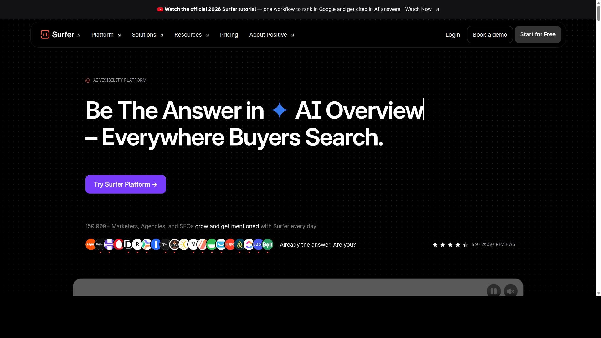 Surfer SEO website