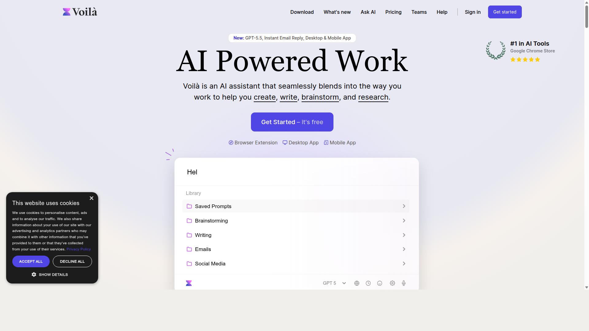Voila AI website
