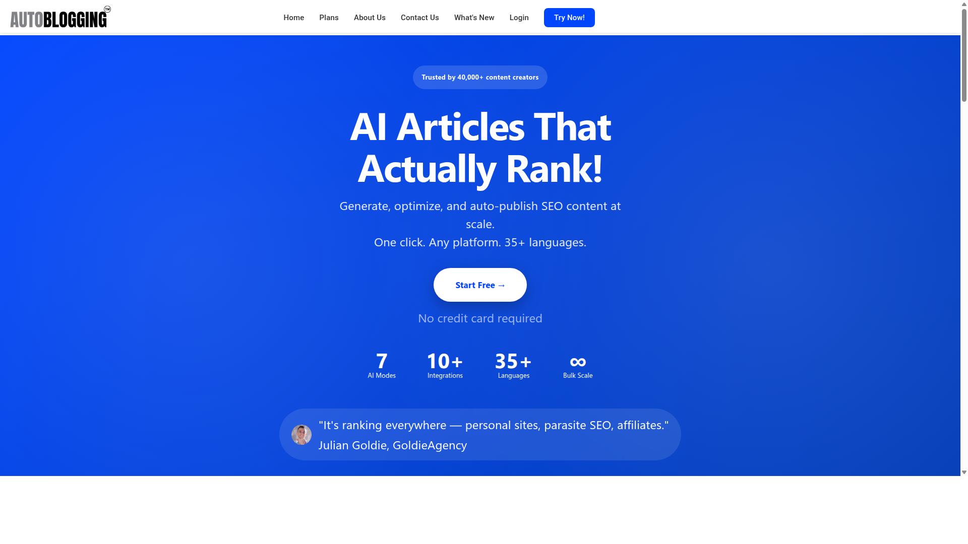 Autoblogging.ai website